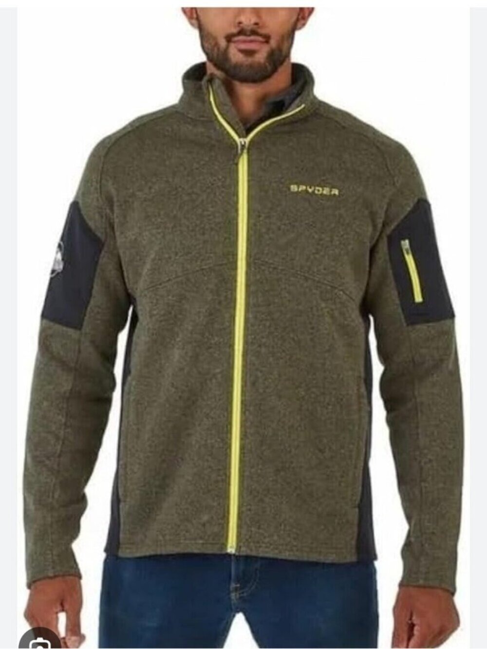 SPYDER | Men’s Empire fleece full-zip jacket green Sz M